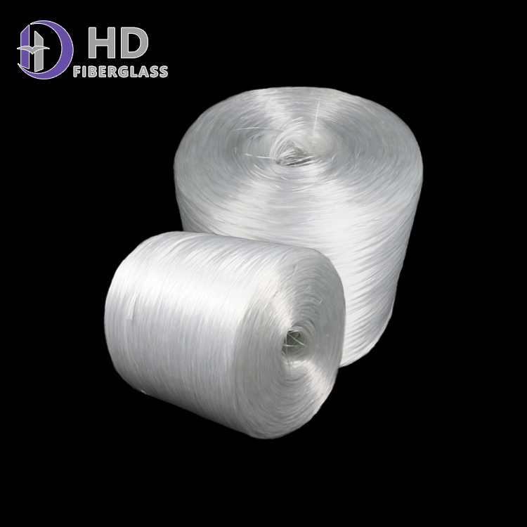 Materials with good dispersion in gypsum glass fiber roving